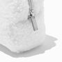 Trousse de maquillage en sherpa ours blanc,