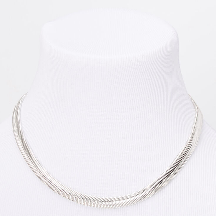 Silver Sleek Snake Chain Necklace,
