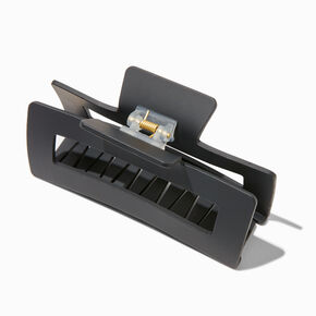Matte Black Rectangular Hair Claw,