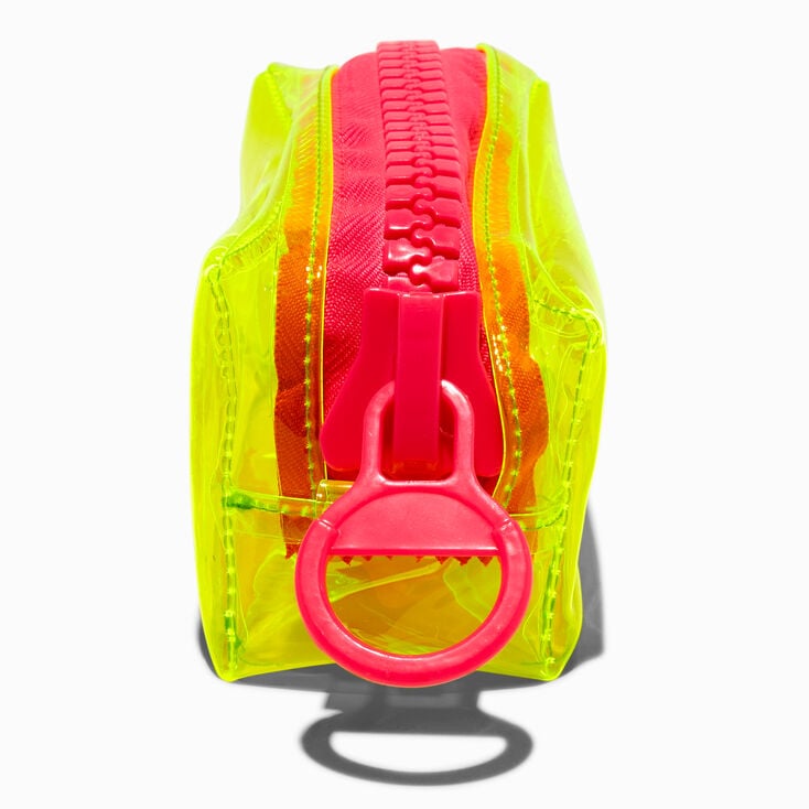 Yellow Neon Colorblock Pencil Case,