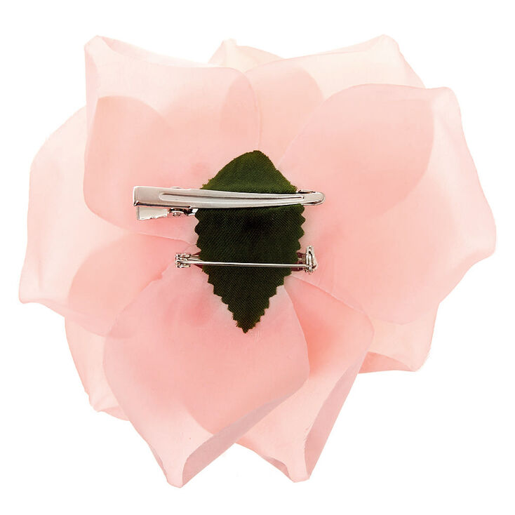 Chiffon Rose Hair Clip &amp; Pin - Blush Pink,
