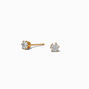 C LUXE by Claire&#39;s 18kt Gold Plated Cubic Zirconia 4mm Round Cupcake Stud Earrings,