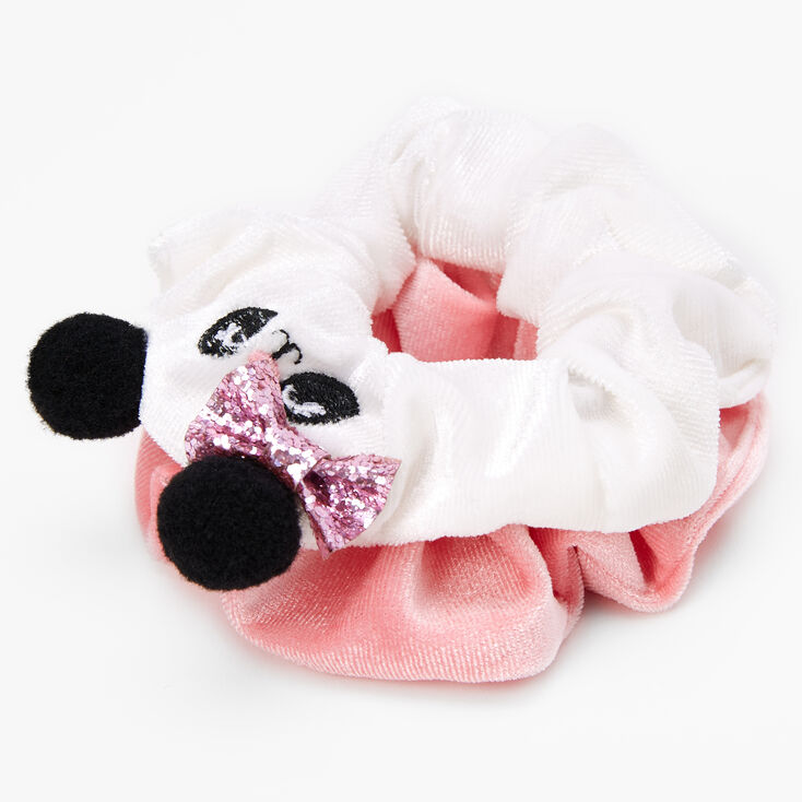 Claire&#39;s Club Medium Glitter Panda Scrunchie - Pink,