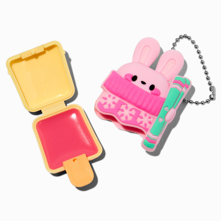 Pucker Pops&reg; Pink Snow Bunny Lip Gloss Ornament,
