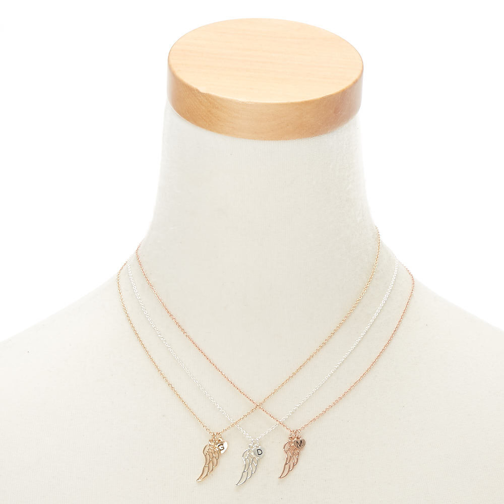 Generations Mixed Metal Wing Pendant Necklaces - 3 Pack,