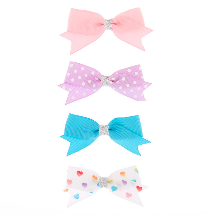 Claire&#39;s Club Hair Bow Clips - 4 Pack,