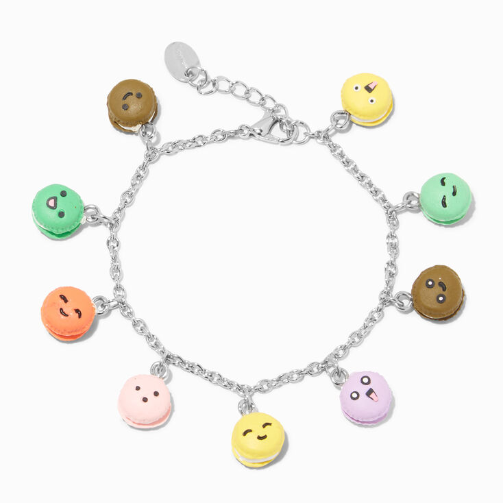 Silver Macaron Charm Bracelet,