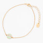 Floral Happy Face Gold Chain Anklet,