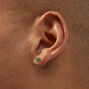 Multicolored Crystal Flower 4mm Stud Earrings - 9 Pack ,