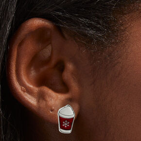 Christmas Frappuccino Stud Earrings,