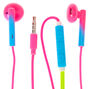 Neon Rainbow Earbuds with Mic,