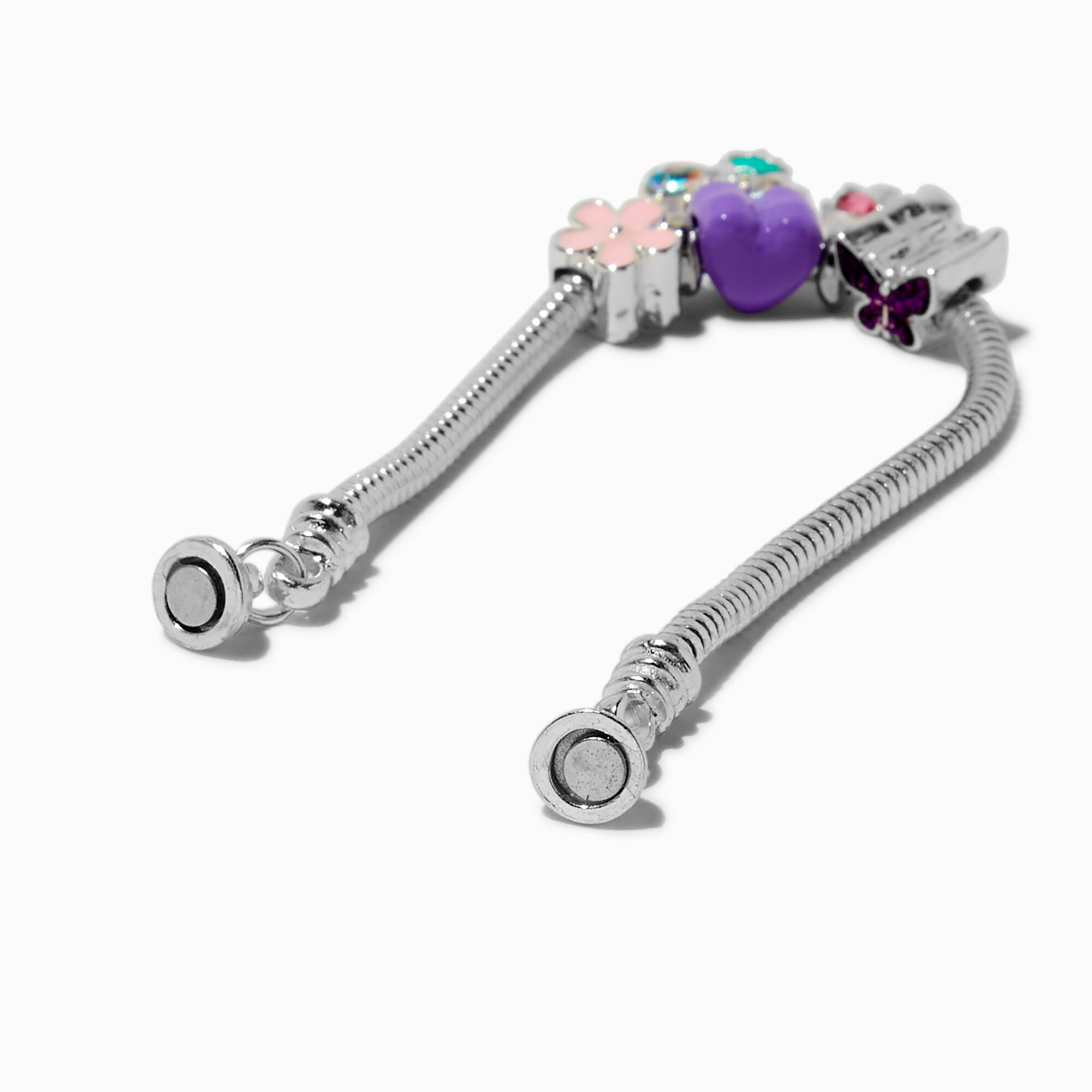 Claire's Club Silver-tone Charm Bracelet,