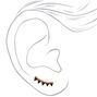 Gold 1&quot; Geometric Ear Crawler Earrings - Black,