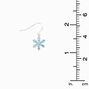 Glittery Snowflake Drop Earrings - 3 Pack,