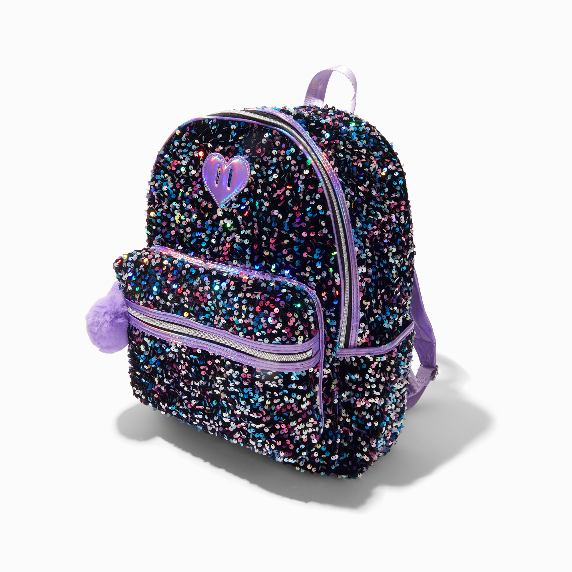 Purple sequin backpack shop