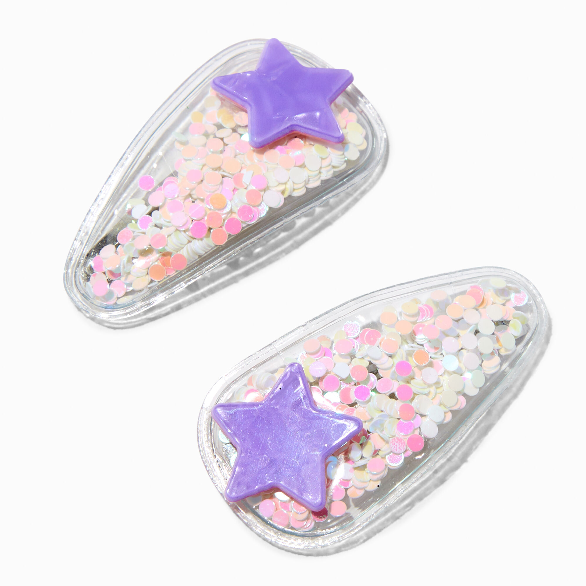 View Claires Club Star Shaker Snap Hair Clips 2 Pack information