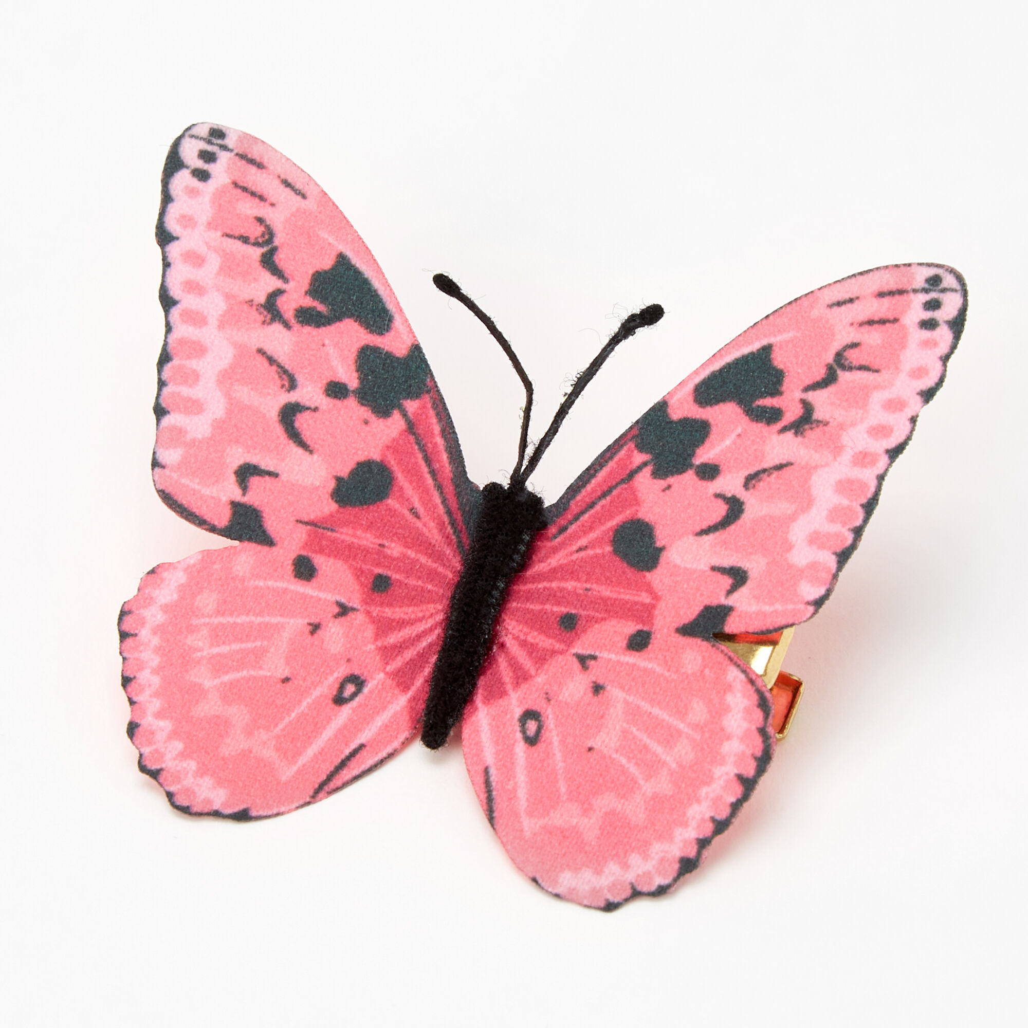 Pink butterfly hotsell hair clips