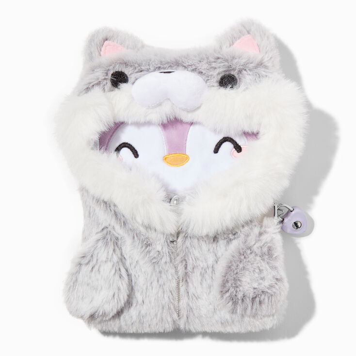 Cat Hoodie Penguin Lock Diary,