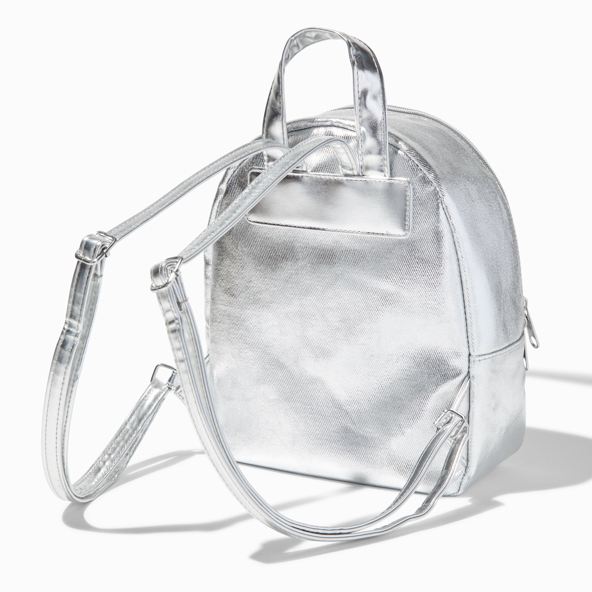 Claire s Chenille Star Patch Backpack