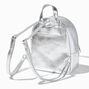 Chenille Star Patch Silver Metallic Backpack,
