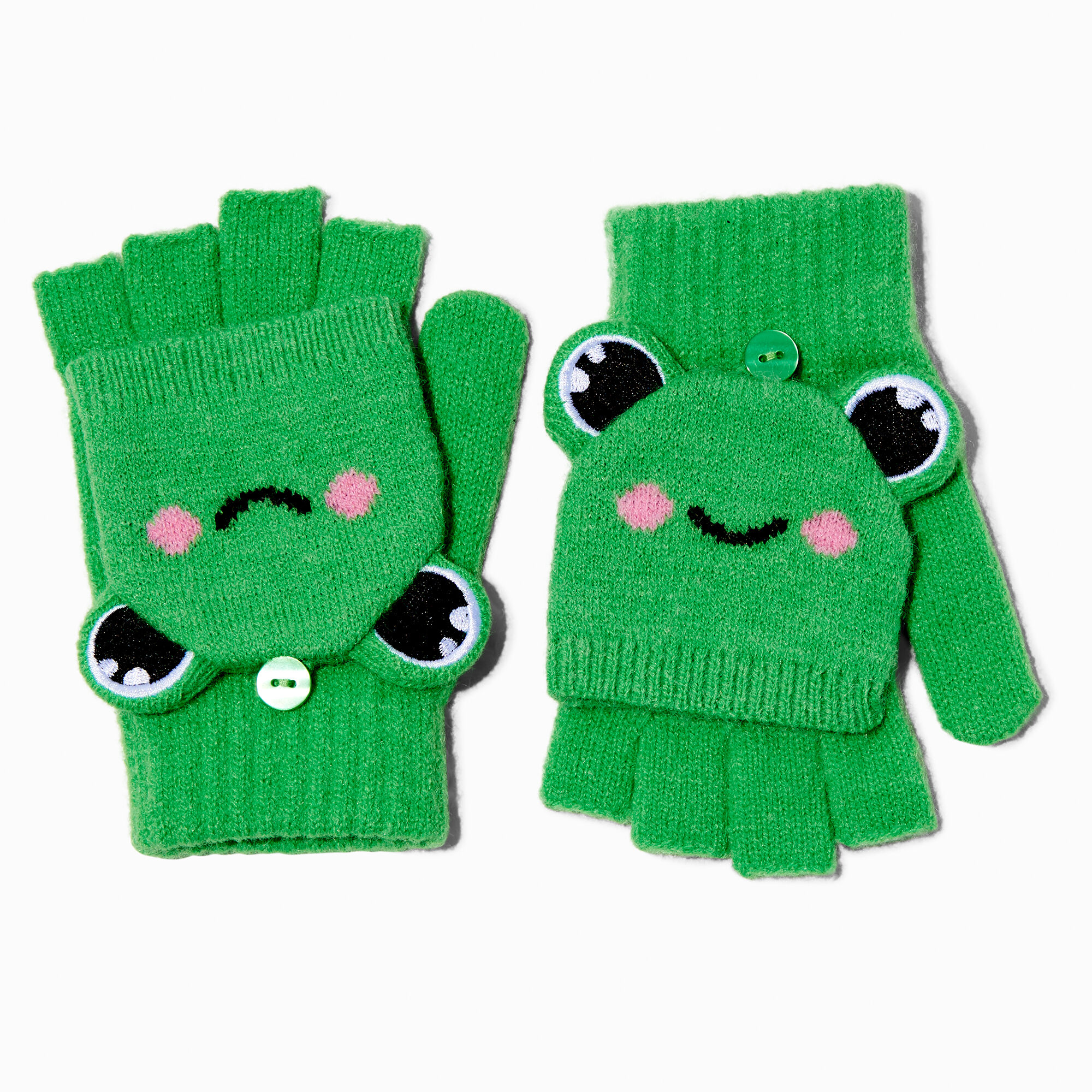 View Claires Frog Convertible Gloves Green information