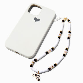 Cow Print Cowboy Hat Beaded Phone Wrist Strap,