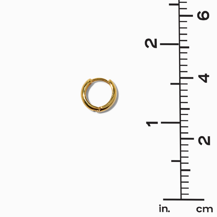 C LUXE by Claire&#39;s 18kt Gold Plated 8mm Clicker Hoop Earrings,