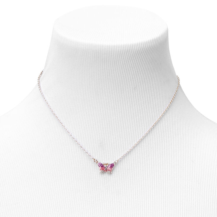 Claire&#39;s Club Glitter Butterfly Jewelry Set - Pink, 3 Pack,