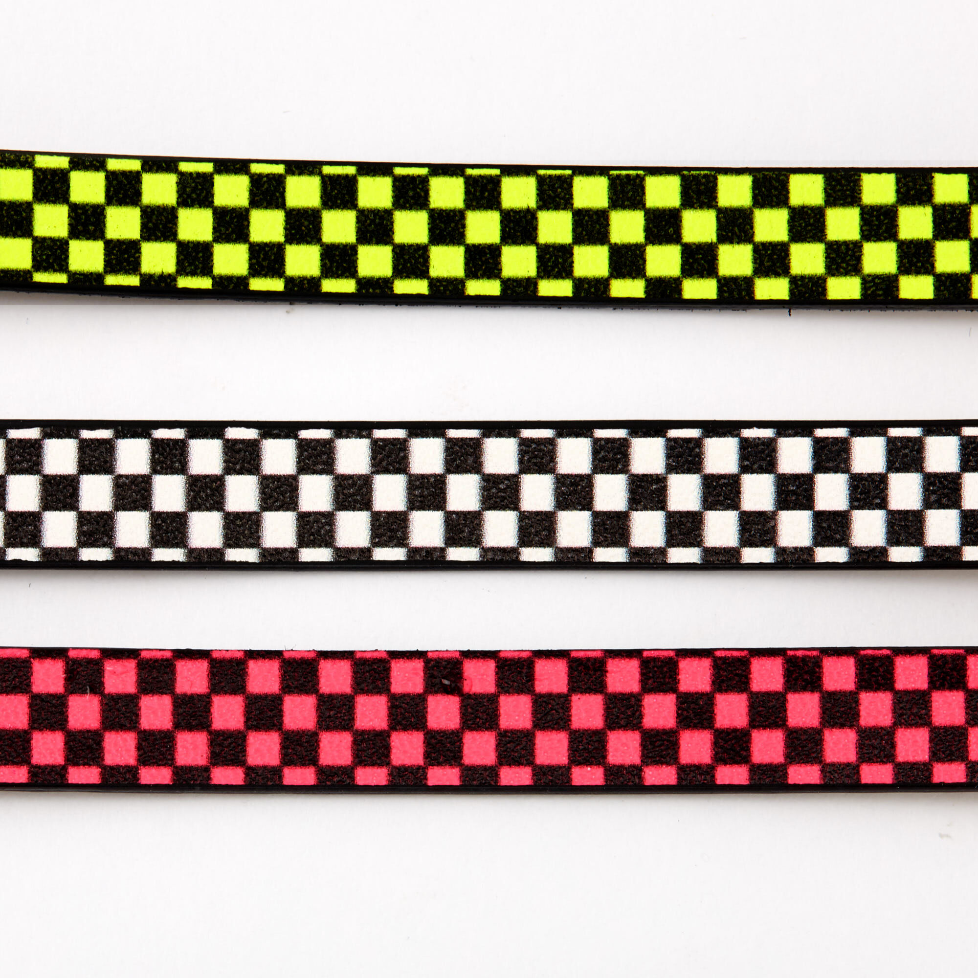 Neon Checkered Choker Necklaces - 3 Pack,