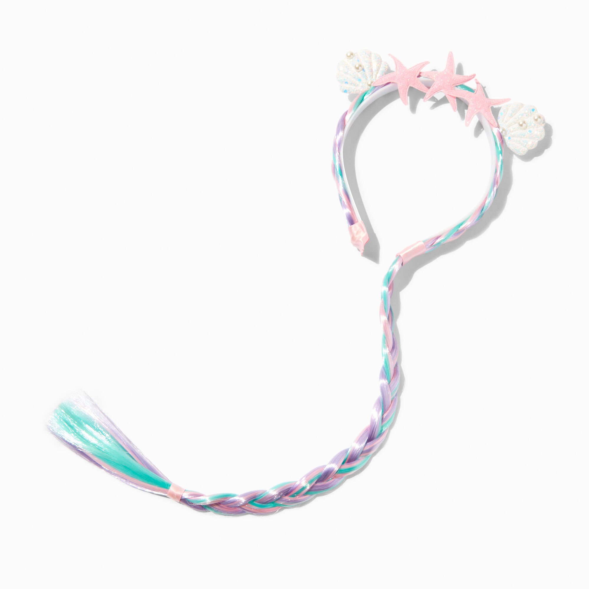 Claire's Club Mermaid Faux Hair Braid Headband,