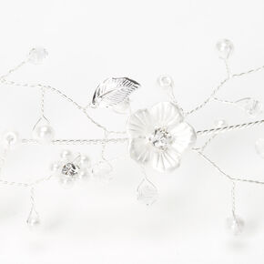 Silver Metallic Flower Crown,
