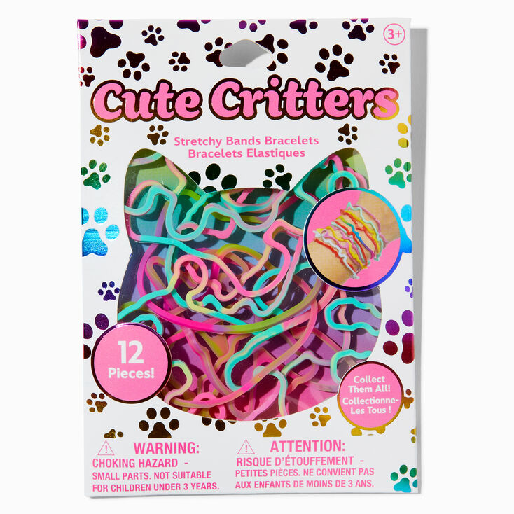 Cute Critters Stretchy Bands Bracelets - 12 Pack
