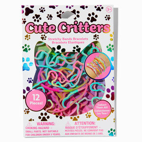 Cute Critters Stretchy Bands Bracelets - 12 Pack,