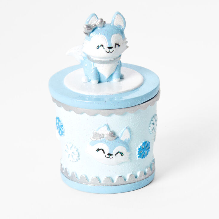Glitter Husky Trinket Keepsake Box - Blue,