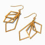 Gold-tone Geometric Outline Drop Earrings,