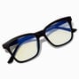 Solar Blue Light Reducing Matte Black Clear Square Lens Frames,