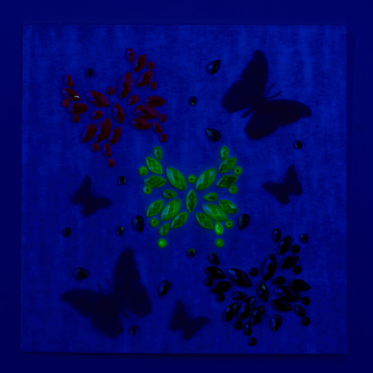 Glow in the Dark Butterfly Body Gems,