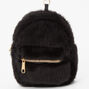 Black Fuzzy Mini Backpack Keychain,