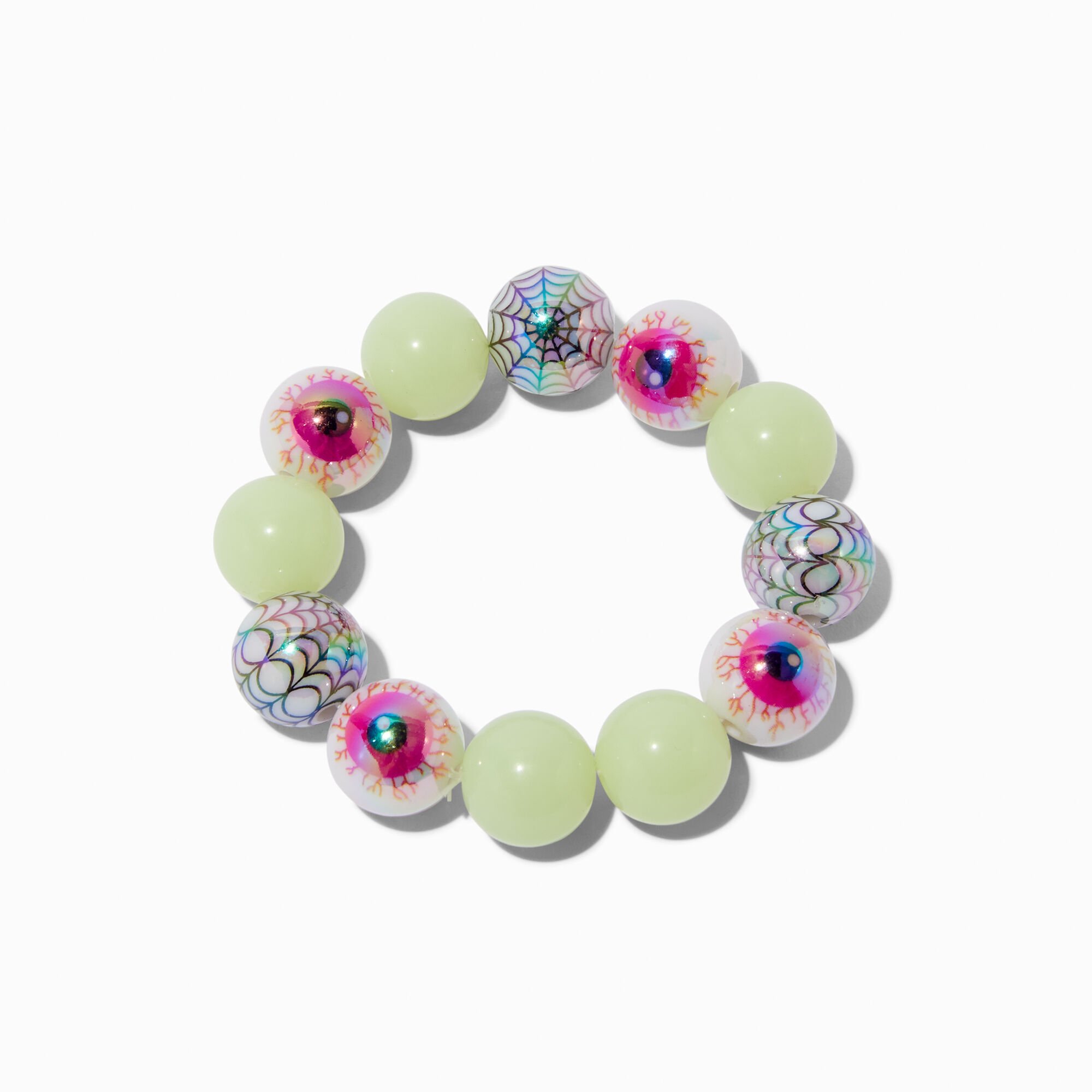 Halloween Glow in the Dark Eyeball Stretch Bracelet,