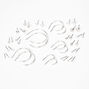 Silver-tone Graduated Mixed Earrings Set - 20 Pack,