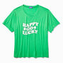 Green Happy Go Lucky Short Sleeve St. Patrick&#39;s Day Tee,
