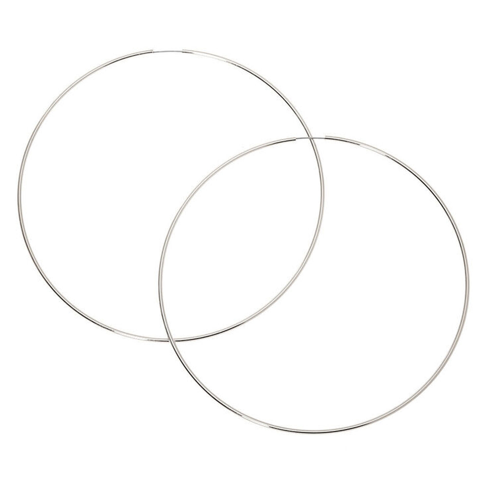 Silver 100MM Hoop Earrings,
