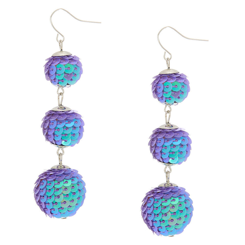 Glitter ball drop earrings new arrivals