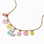 Claire&#39;s Club Checkered Heart Charm Necklace,