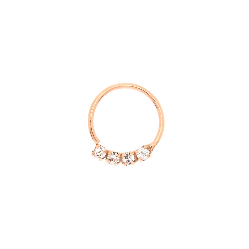 22g rose outlet gold nose hoop