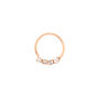 Sterling Silver Rose Gold-tone 22G Embellished Stone Nose Ring,