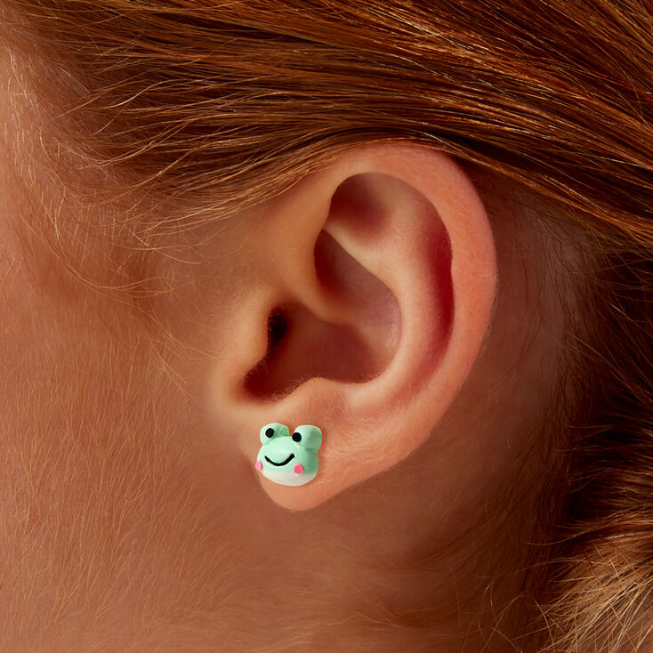 Adorable Animal Face Stud Earrings - 6 Pack,
