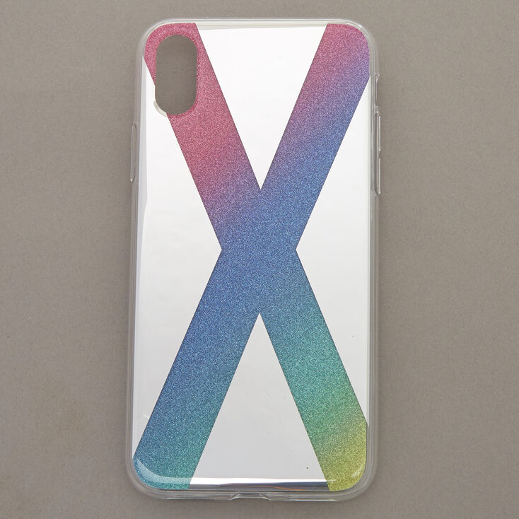 Coque de portable paillettes g&acirc;teau arc-en-ciel - Compatible avec iPhone X/XS,
