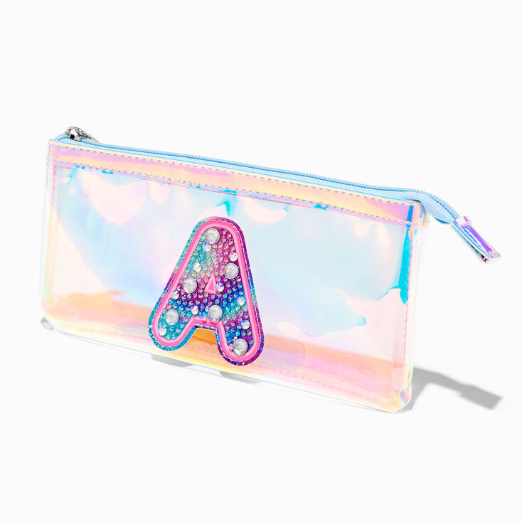 Holographic Initial Pencil Case - A,