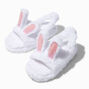 White Bunny Plush Adult Youth Slippers - L/XL,